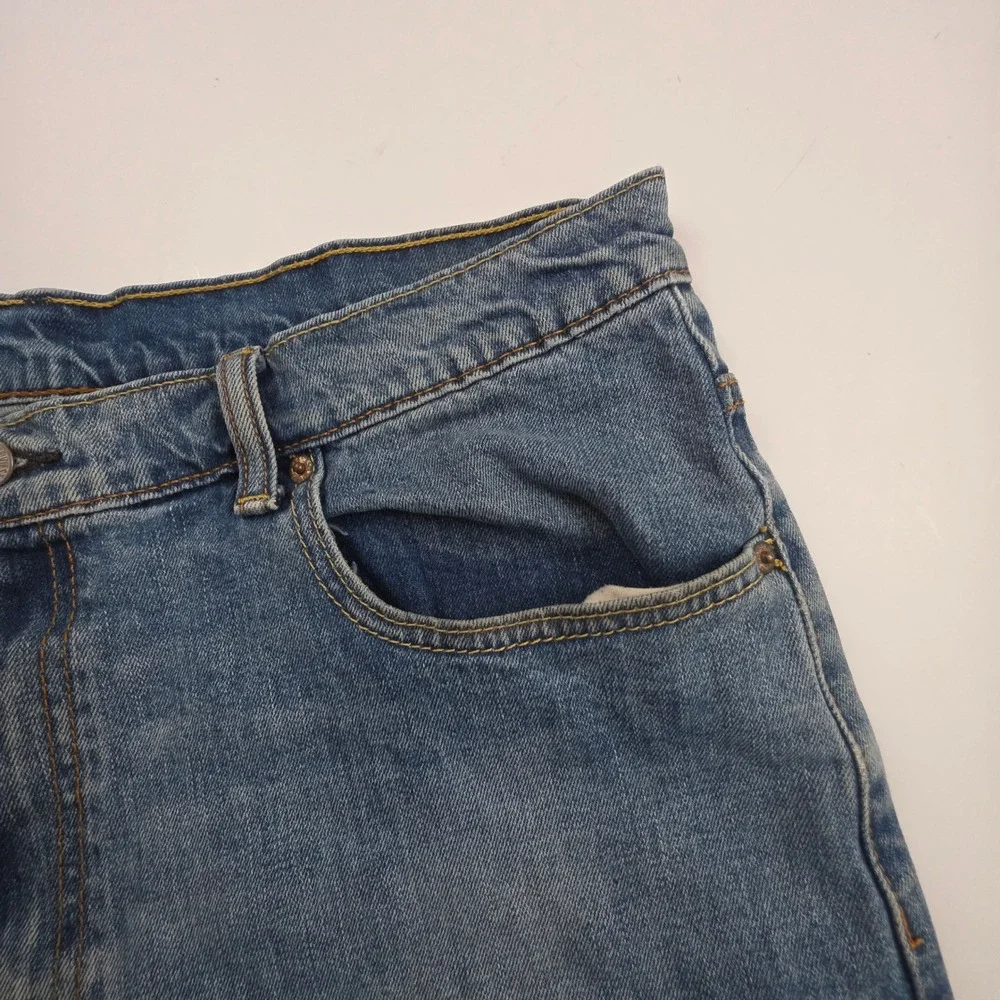 Levi's 569 Loose Straight Shorts Mens 36 Blue Denim Relaxed Fit Medium Wash 6510
